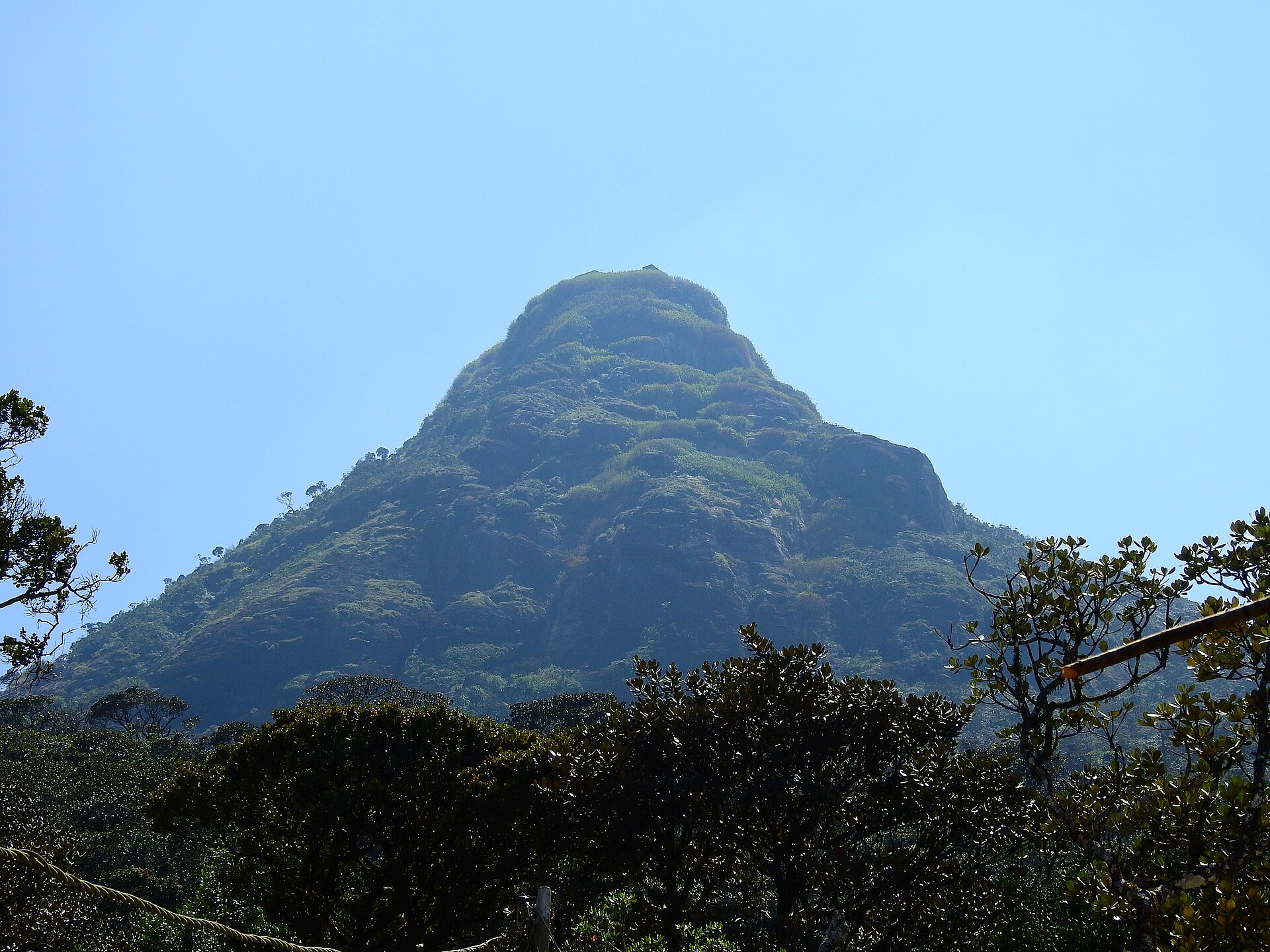 Adam’s Peak rising above the hill country