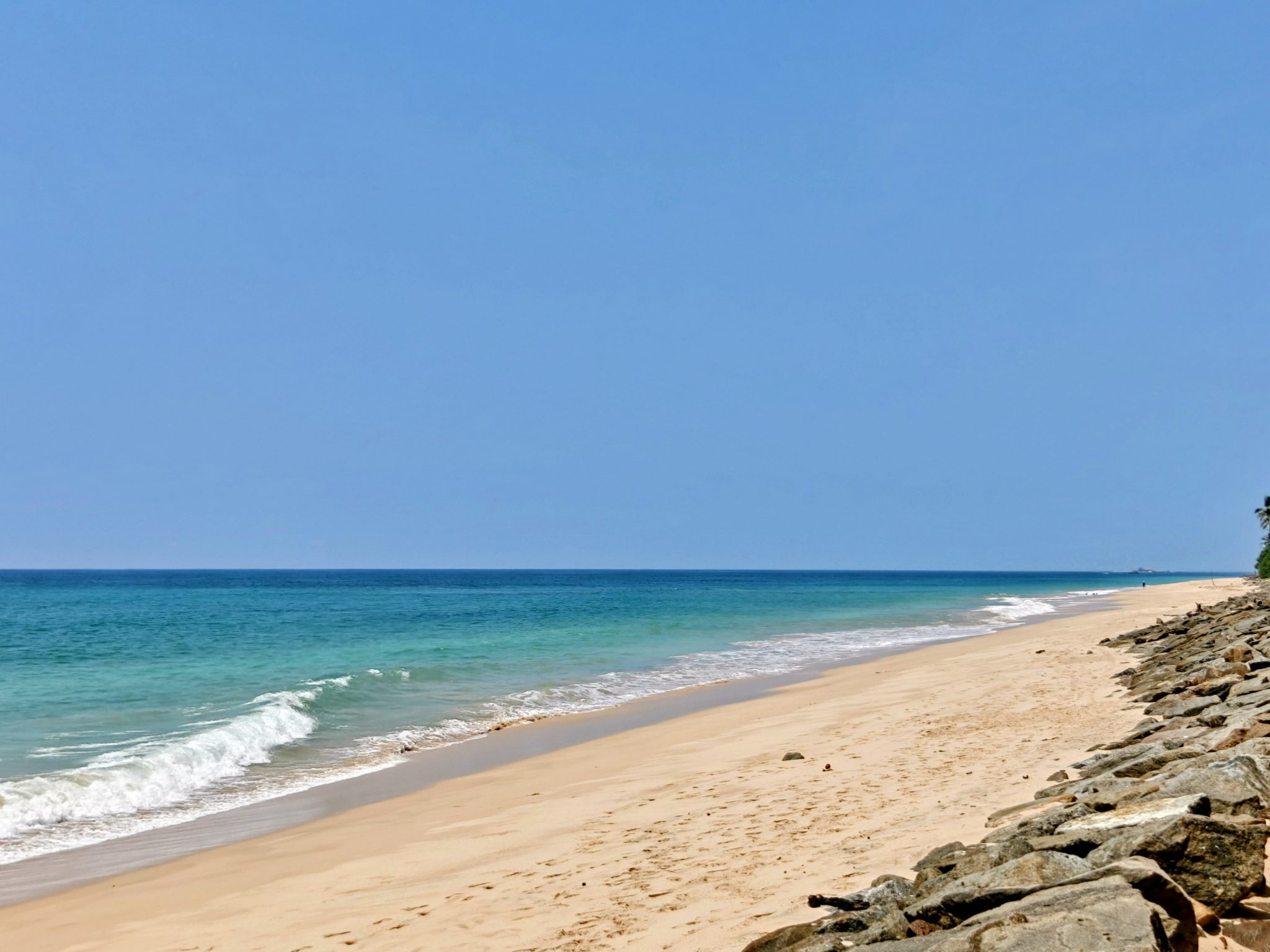 Golden beach on the south-west coast of Sri Lanka