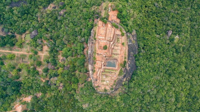 12 Things to Do in Sigiriya Beyond the Rock Aerial view of the ruined palace on top of Sigiriya Rock