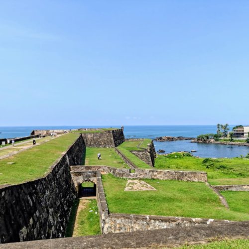 Galle Fort ramparts overlooking the Indian Ocean on a Sri Lanka tour